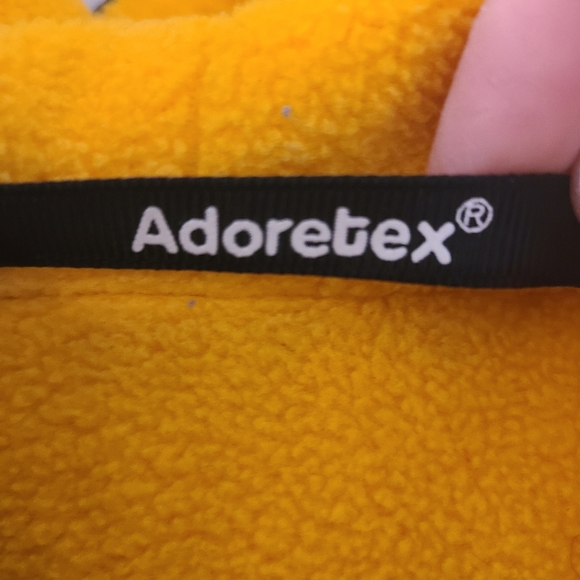 Adoretex Navy Blue Swim Parka with Yellow Fleece Lining - Picture 5 of 10